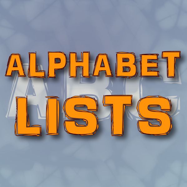 Alphabet Lists